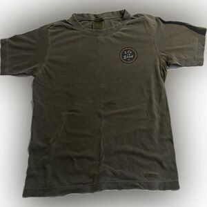 Life is Good, football, “Go Long” olive t-shirt